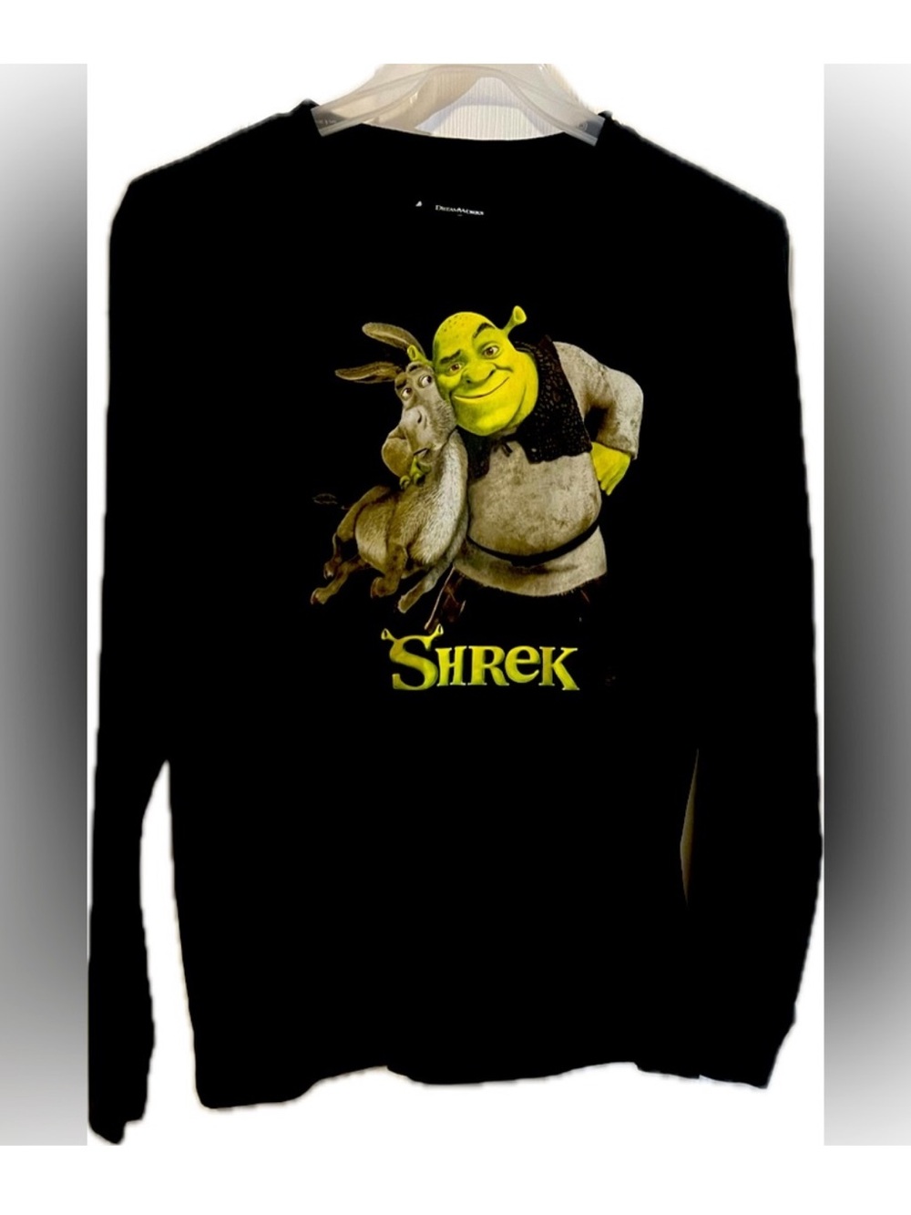 DreamWorks Black Long Sleeve Shrek & Donkey Graphic Tee